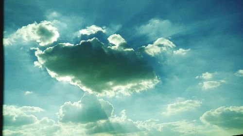 Low angle view of clouds in sky