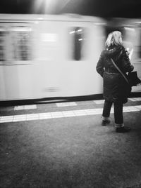 Blurred motion of man