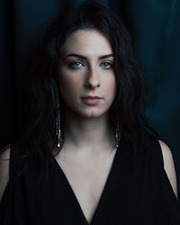 Close-up portrait of a beautiful young woman