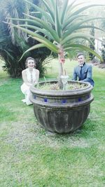 Portrait of a smiling young couple