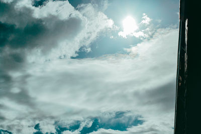 Close-up of water against sky