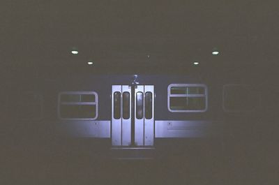 Close-up of illuminated street light