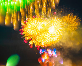 Low angle view of firework display