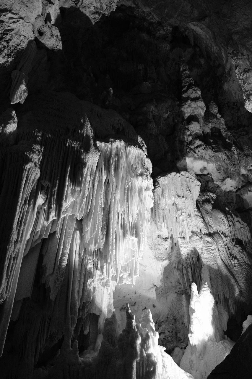 LOW ANGLE VIEW OF ROCK FORMATION