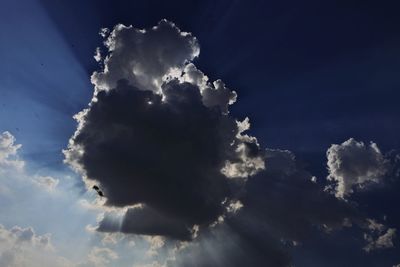 Low angle view of blue sky and clouds