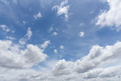 Low angle view of clouds in sky