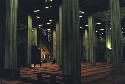 Interior of illuminated building