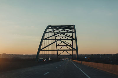 View of bridge against sky at sunset