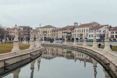 Reflection of buildings in water