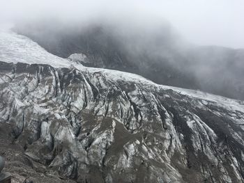 Scenic view of snowcapped mountains