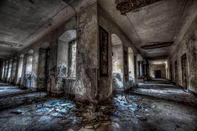 Interior of abandoned building