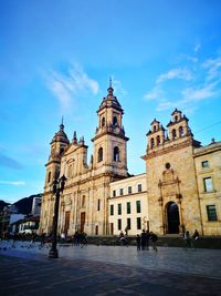 Low angle view of historic building in city