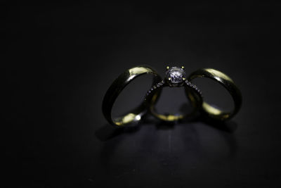 Close-up of wedding rings