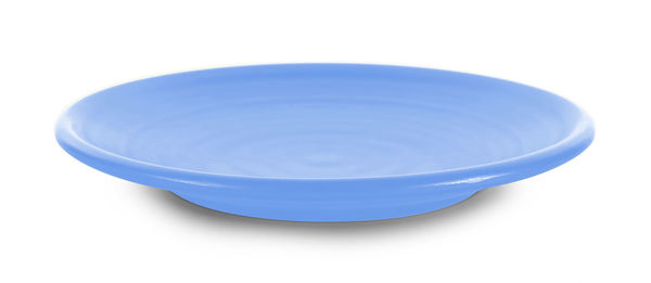 High angle view of bowl on white background