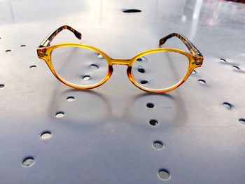 Close-up of eyeglasses