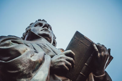 Low angle view of statue