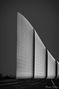 Low angle view of building against clear sky