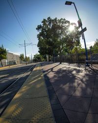 Railroad track passing through trees