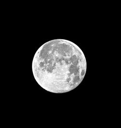 Low angle view of moon in sky