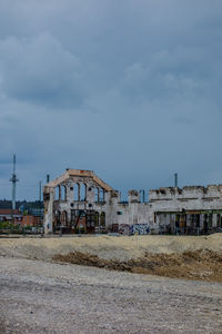 Abandoned built structure against sky