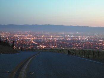 View of illuminated cityscape at night