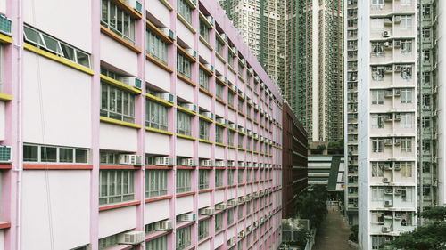 Full frame shot of apartment buildings