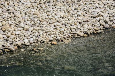 Pebbles in water