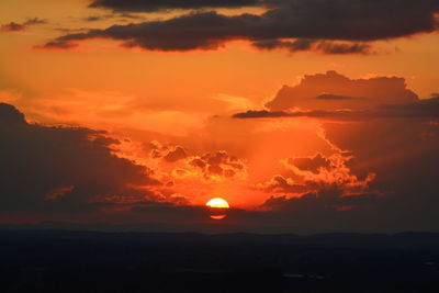 Scenic view of sunset sky