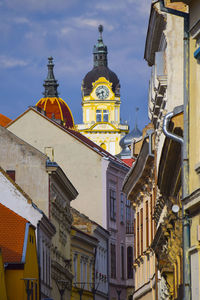 Low angle view of buildings against sky