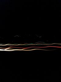 Light trails at night