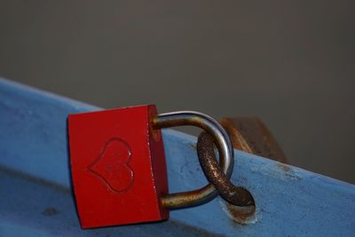 Close-up of red object on white background