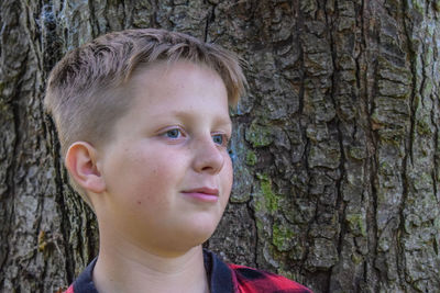 Close-up portrait of boy