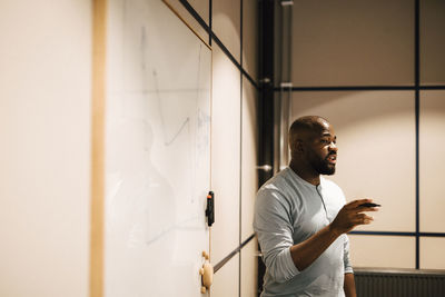 Man having presentation during business meeting