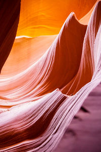 Close-up of rock formation in desert