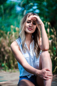 Portrait of beautiful young woman