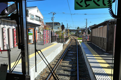 View of railroad station platform