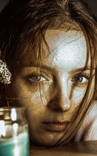 Close-up portrait of a woman