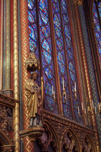 Low angle view of statue in temple