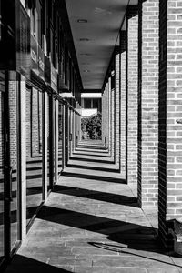 Empty corridor of building