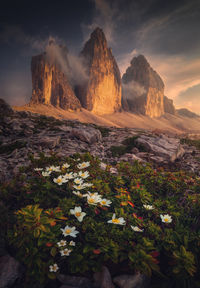 Panoramic view of rock formations