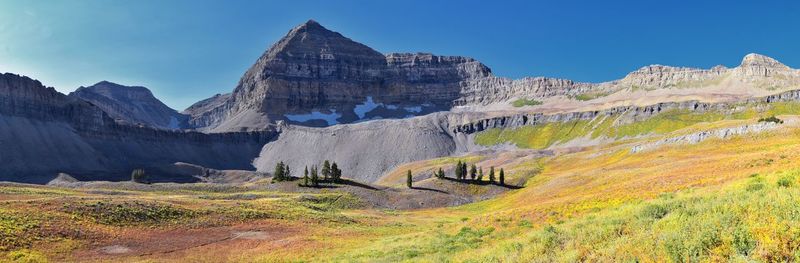 Timpanogos hiking trail landscape views in uinta wasatch cache national forest utah