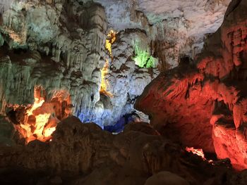 Rock formation in cave