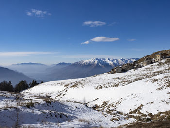 Landscape of lake como from mount berlinghera