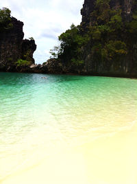 Scenic view of sea against sky