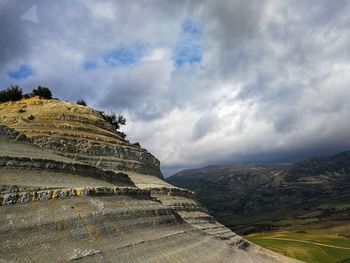 Scenic view of rocky mountains against sky