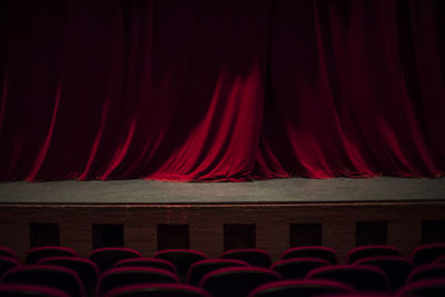 Close-up of clothes in the dark