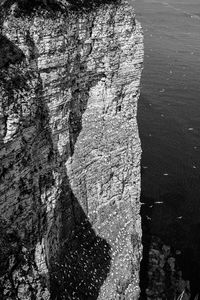 Close-up of rock formation in sea