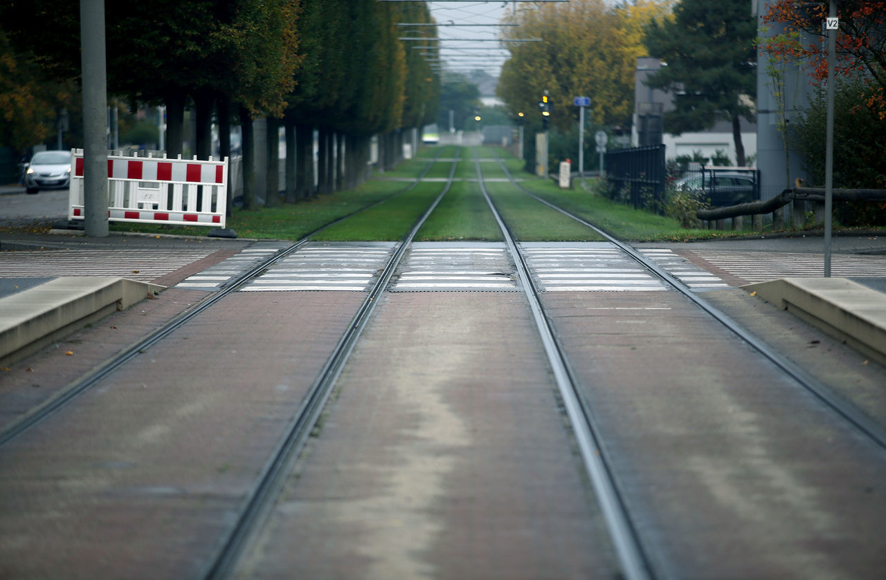 RAILROAD TRACKS IN CITY