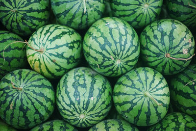 Full frame shot of green fruits for sale in market