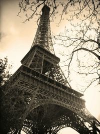 Low angle view of eiffel tower